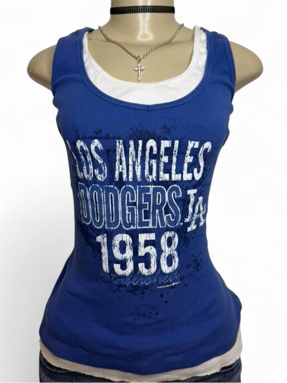 Y2K Los Angeles Dodgers blue tank top 🖤